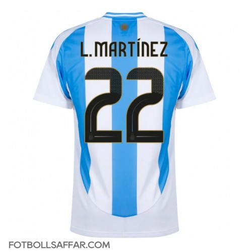 Argentina Lautaro Martinez #22 Hemmatröja Copa America 2024 Kortärmad